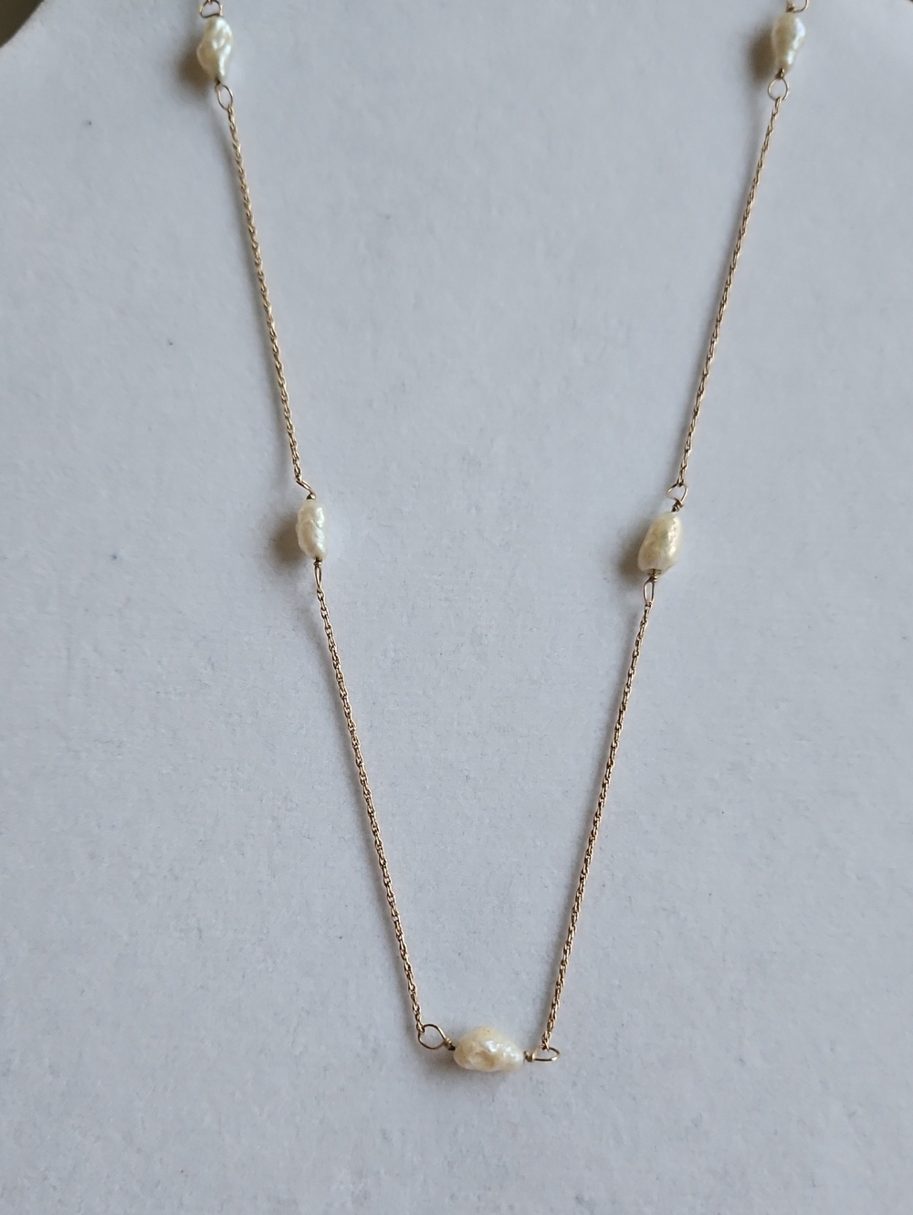 Vintage Gold & Pearl Necklace